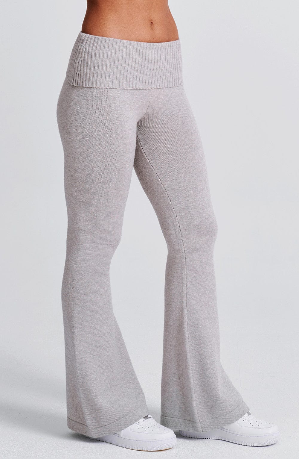 Portia Knit Pants - Light Grey Marl Pants Babyboo Fashion Premium Exclusive Design